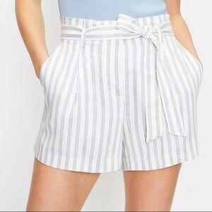 NWT Loft Striped Paperbag Bow shorts